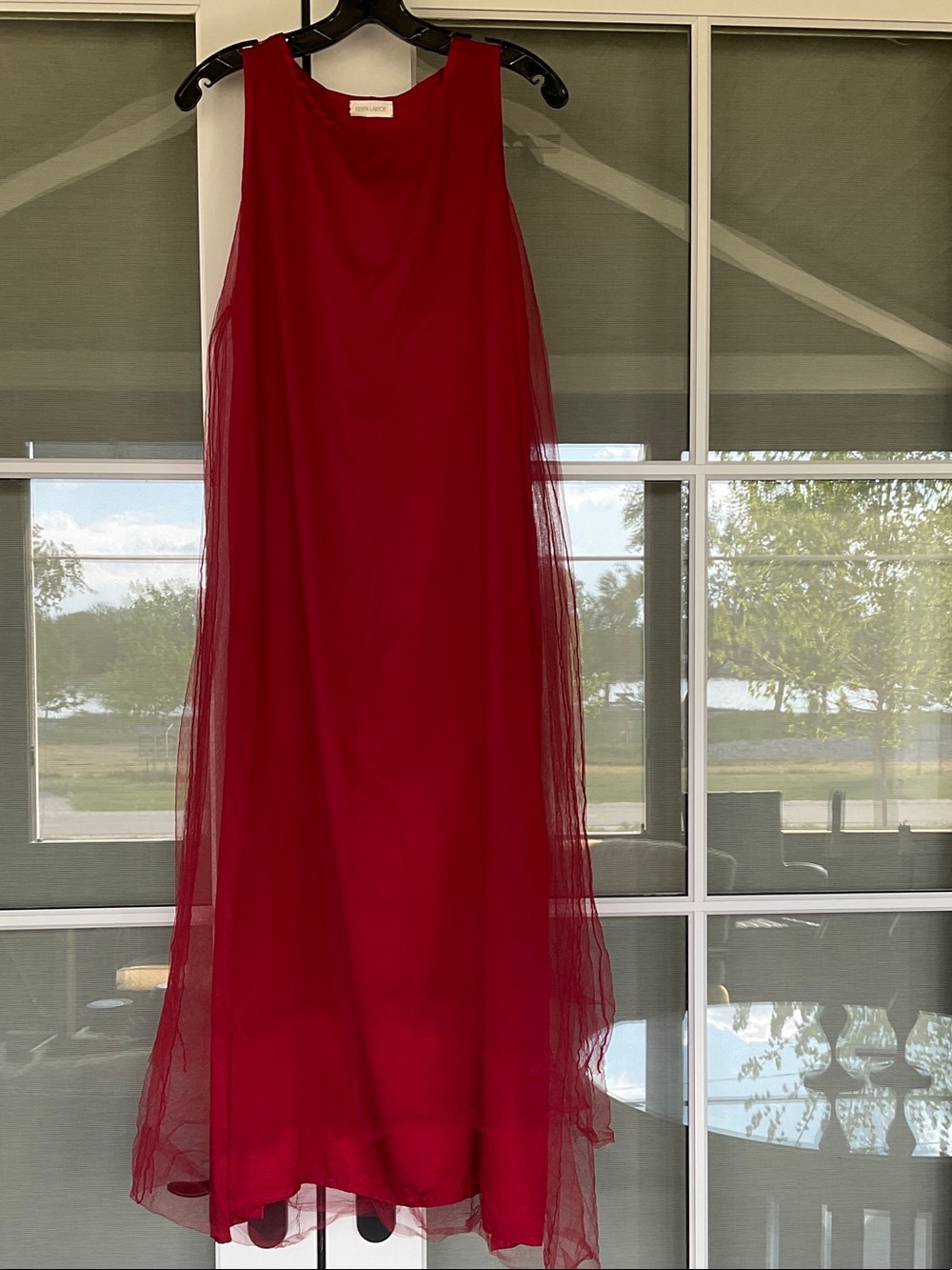 Elegant Red Maxi Dress by (Unknown Brand)